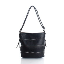 Τσάντα χιαστί με διάτρητα σχέδια– Μαύρο 567901