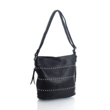 Τσάντα χιαστί με διάτρητα σχέδια– Μαύρο 567901 - Image 2