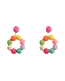 Ψάθινο σκουλαρίκι SASA-9954-13