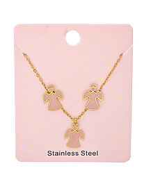 Κρεμαστό σετ λαιμού με σκουλαρίκια  αγγελάκια YC-KS012