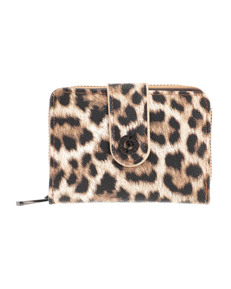 Πορτοφόλι YC03051 σε κάμελ animal print με περιμετρικό φερμουάρ
