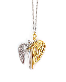 Γυναικείο Κολιέ με Μενταγιόν Δύο Αγγέλων AA-K352