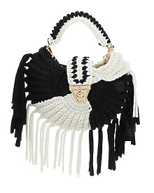 Τσάντα χιαστί ψάθινη με κρόσσια KD-1012