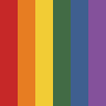 raindow Raindow — #C62828 / #E77D22 / #F2CC35 / #426B45 / #3F5F8F / #84519B